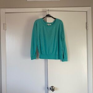 Forever 21 Blue Crew Neck Sweater Soft Cotton Blend, Used